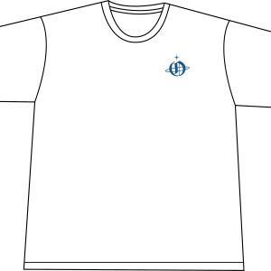 Mockup à plat du t-shirt blanc vue de devant