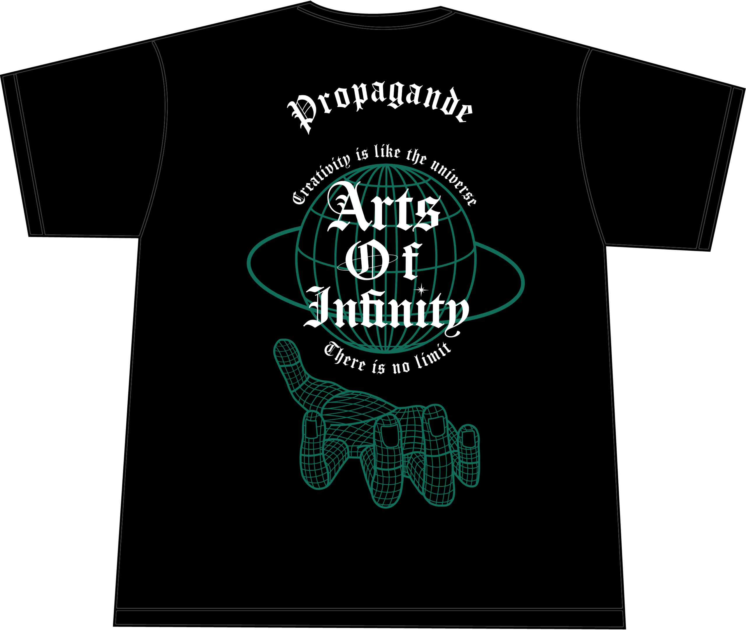 Mockup à plat du t-shirt noir vue de derrière